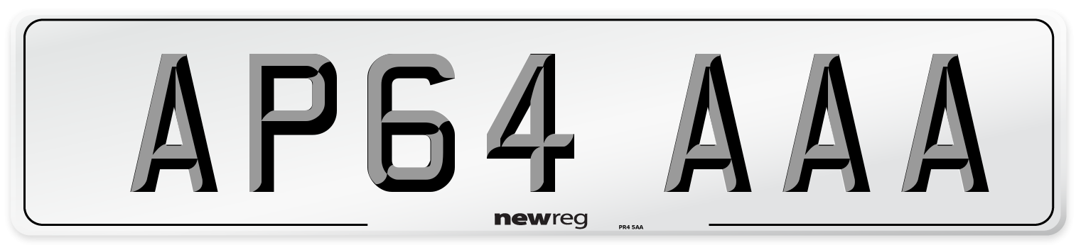AP64 AAA Number Plate from New Reg
